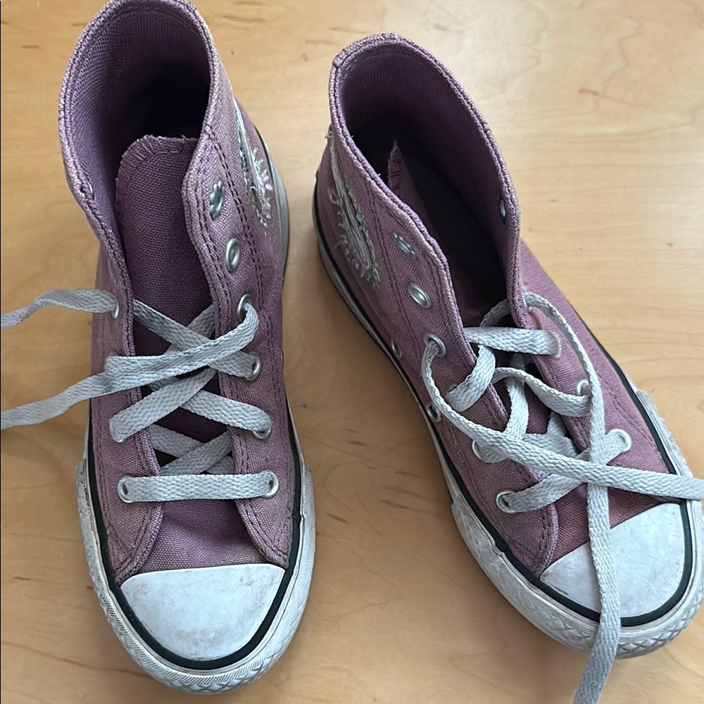 Purple High-Top Sneakers